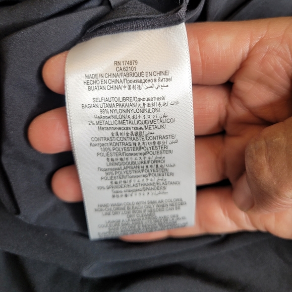 Bcbgmaxazria Dress Ruffles Layered Black Gold One Shoulder Party Prom Nightout - Picture 16 of 16